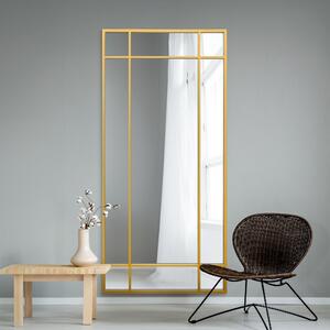Penestra Modern Rectangle Wall Mirror Gold