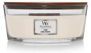 Woodwick Linen Ellipse Candle White
