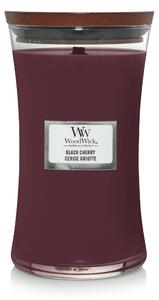 Woodwick Black Cherry Large Hourglass Candle Red