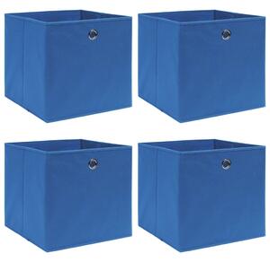 Storage Boxes 4 pcs Blue 32x32x32 cm Fabric