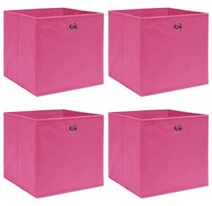 Storage Boxes 4 pcs Pink 32x32x32 cm Fabric