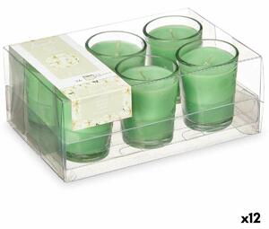 Scented Candle Set Acorde 48-H-AR Jasmine Glass (12 Units)