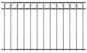 Fence Panel Steel 1.96x1.2 m Black