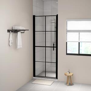 Shower Door Tempered Glass 91x195 cm Black