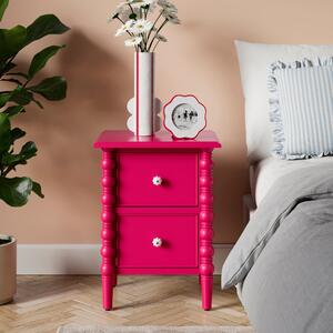 Pippin 2 Drawer Bedside Table Fuchsia