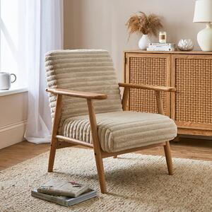 Quinn Supersoft Faux Fur Accent Chair Ivory