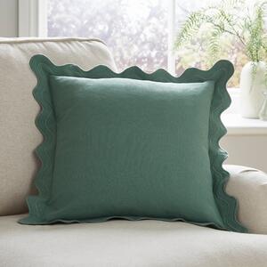 Scalloped Edge Square Cushion