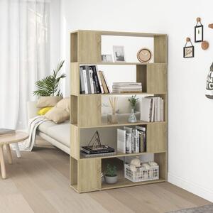 Book Cabinet Room Divider Sonoma Oak 100x24x155 cm Engineered Wood