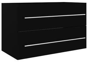 Sink Cabinet Black 80x38.5x48 cm Engineered Wood