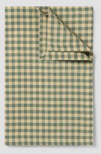 Elm Green & Butter Yellow Gingham Linen Blend Table Runner | 45 x 200cm | Piglet in Bed