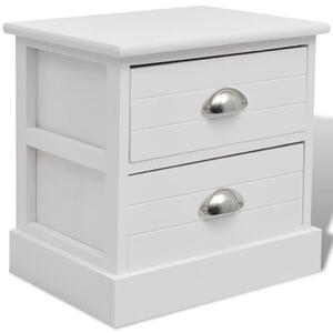 French Bedside Cabinet White