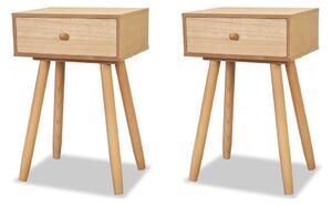 Bedside Tables 2 pcs Solid Pinewood 40x30x61 cm Brown