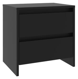 Bedside Cabinet Black 45x34.5x44.5 cm Engineered Wood