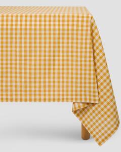 Honey Gingham Linen Blend Tablecloth | Medium | Piglet in Bed