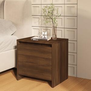 Bedside Cabinet Brown Oak 45x34x44.5 cm Engineered Wood
