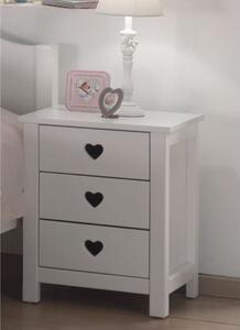 Vipack Nightstand Amori 3-drawer Wood White