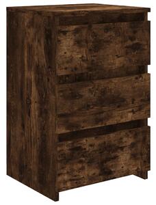 Bed Cabinet Smoked Oak 40x35x62.5 cm Engineered Wood