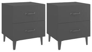 Bedside Cabinets 2 pcs Black 40x35x47.5 cm