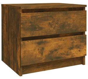 Bed Cabinet Smoked Oak 50x39x43.5 cm Engineered Wood