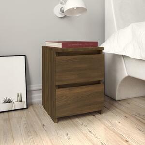 Bedside Cabinet Brown Oak 30x30x40 cm Engineered Wood