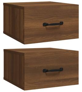Wall-mounted Bedside Cabinets 2 pcs Brown Oak 35x35x20 cm