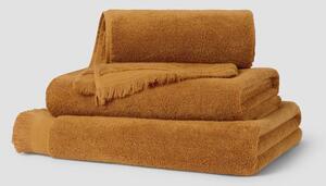 Russet Yellow Fringe Edge Cotton Towels | Hand Towel | Piglet in Bed