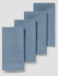 Dusk Blue Linen Blend Napkins Set of 4 | Default | Piglet in Bed