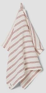 Rhubarb Kemptown Stripe Linen Blend Tea Towel | Default | Piglet in Bed