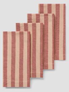 Sandstone Red Pembroke Stripe Linen Blend Napkins Set of 4 | Default | Piglet in Bed