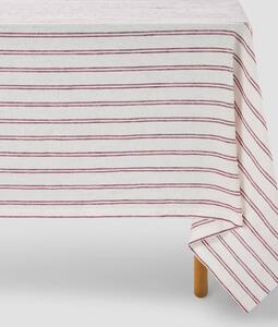 Rhubarb Kemptown Stripe Linen Blend Tablecloth | Medium | Piglet in Bed