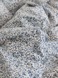 Blue Mini Meadow Cotton Flat Sheet | Single | Piglet in Bed
