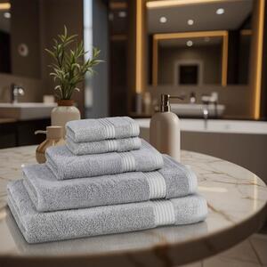 5 Piece 700GSM Bamboo Towel Set - 2 Face Cloths, 1 Hand Towel, 1 Bath Towel, 1 Bath Sheet