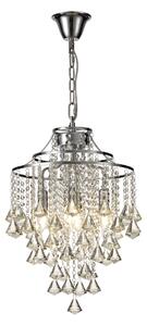 IL30771 Inina 4 Light Polished Chrome and Crystal Ceiling Light