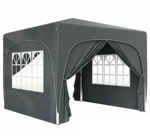 Outsunny 3 x 3m Pop-Up Gazebo Shelter, with Accessories - Dark Grey
