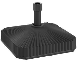 Outsunny Patio Umbrella Stand, Heavy Duty Outdoor Parasol Base, Sand/Water Filled, Black