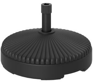 Outsunny Garden Parasol Base Holder, 28kg Sand Filled, 23kg Water Filled, Sun Umbrella Base, Φ55 x 30H cm Black