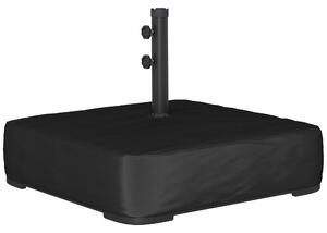 Outsunny Garden Parasol Base 80 kg Sand Filled Heavy Duty Stand for Cantilever Umbrellas and 48 mm Poles Black
