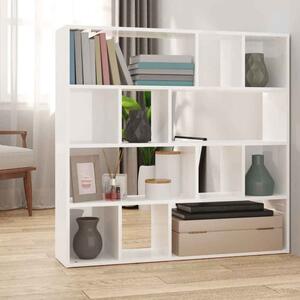 Ramona 105cm High Gloss Book Shelf And Room Divider - White