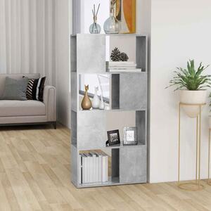 Ramona 60cm Wooden Book Shelf And Room Divider - Concrete Grey