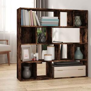 Ramona 105cm Wooden Book Shelf And Room Divider - Smoked Oak