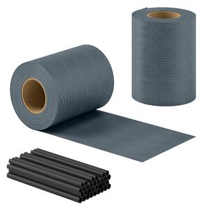 Outsunny 2Pcs Privacy Garden Screen Fence, UV Resistant Waterproof Windbreak Fencing, 35mx19cm, Grey
