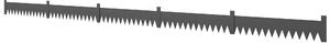 Outsunny 5pcs Garden Fence, Metal Picket Fence Panels, 115x15cm, Black