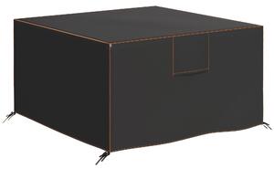 Outsunny Garden Furniture Cover, Waterproof Patio Furniture Cover with Air Vent, 420D Oxford Fabric, 125 x 125 x 74 cm, Black