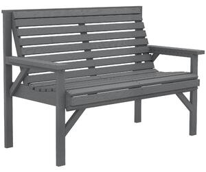 Outsunny 2 Seater Wooden Garden Bench, Slatted Patio Bench with Armrest and Backrest, Outdoor Furniture for Indoor, Balcony