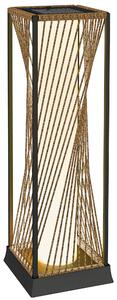 Outsunny Rattan Solar Garden Lights, Auto On/Off LED Floor Lamp, Sand Brown