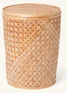 Laundry basket - Pinewood. Ø41 x 55 cm. - Nature - Søstrene Grene