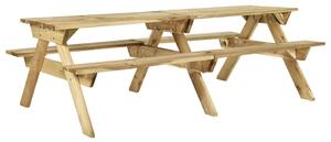 Picnic Table with Benches 220x122x72 cm Impregnated Pinewood