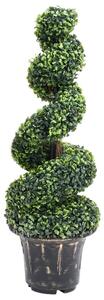 Artificial Boxwood Spiral Plant with Pot Green 100 cm