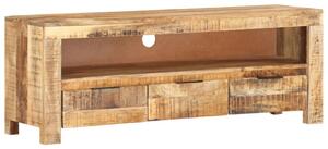 TV Cabinet 110x30x40 cm Rough Mango Wood