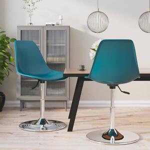 Swivel Dining Chairs 2 pcs Turquoise PP